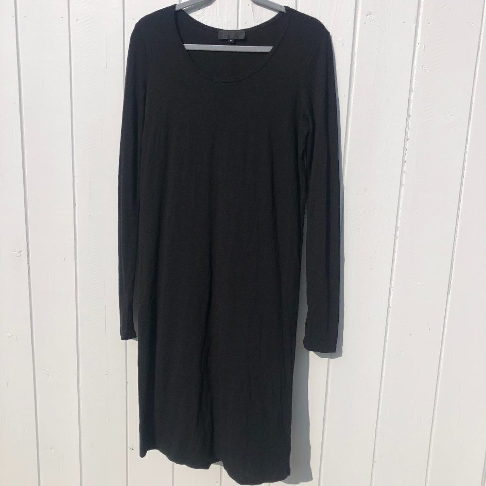 Nili Lotan Wool Blend Long Sleeve Below Knee Dress